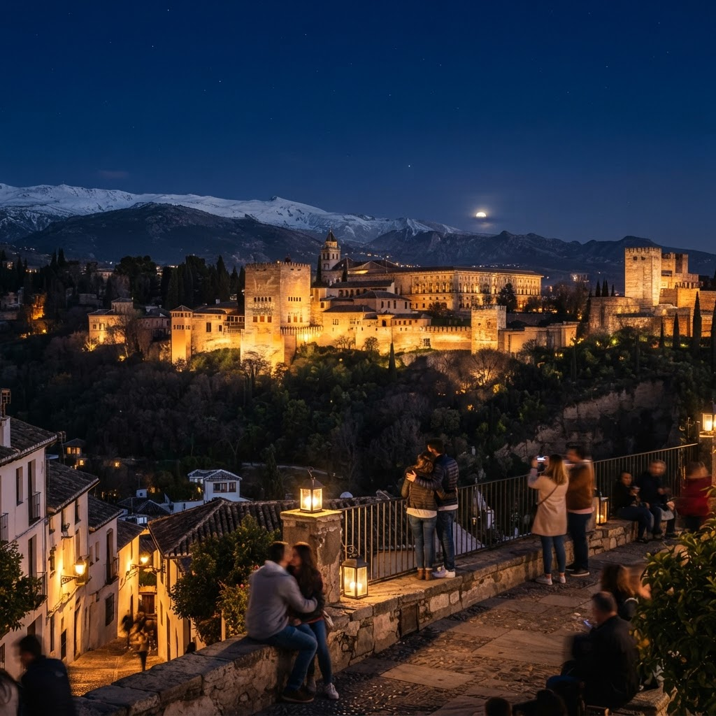 Alhambra nocturna: Palacios Nazaríes (grupo privado)