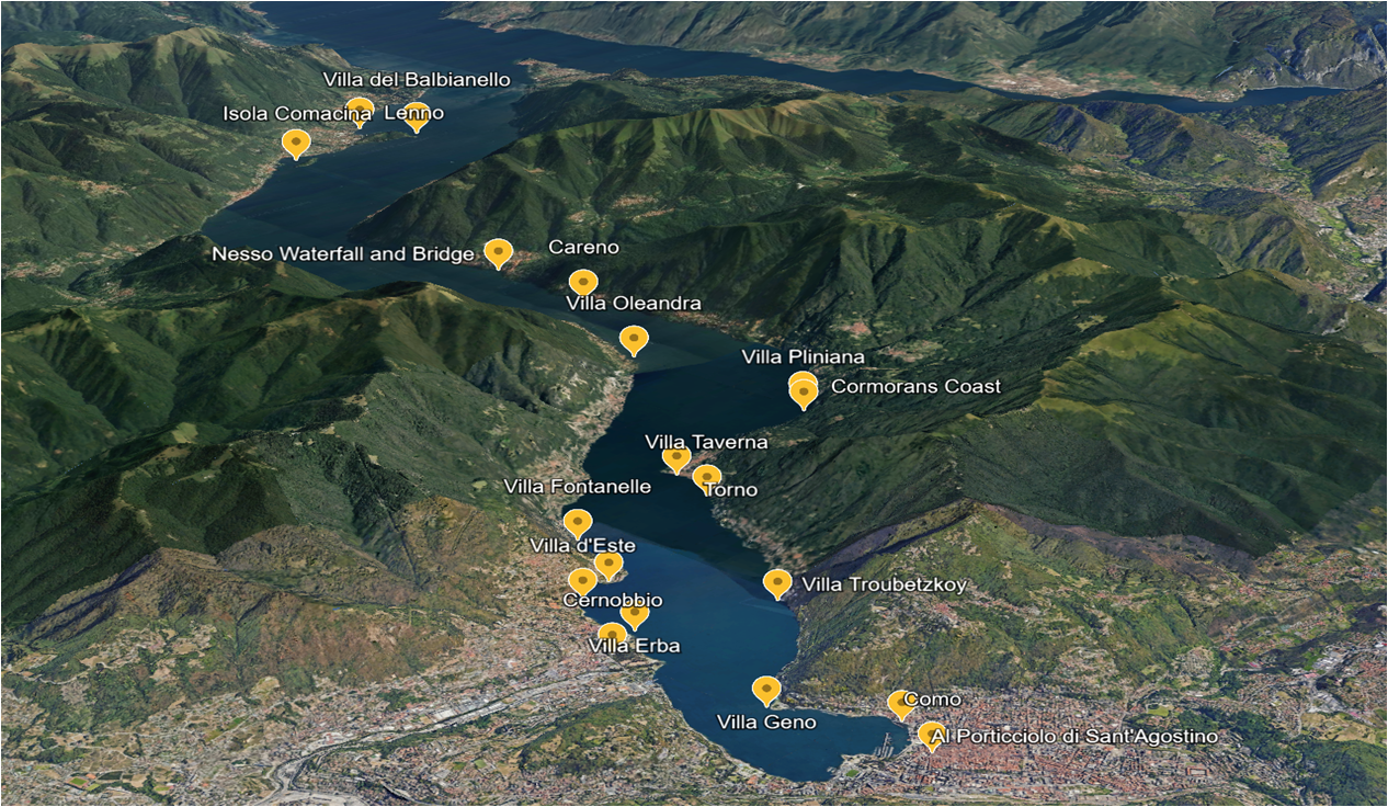 Villas, la isla y Balbianello en barco (privado, 3h)