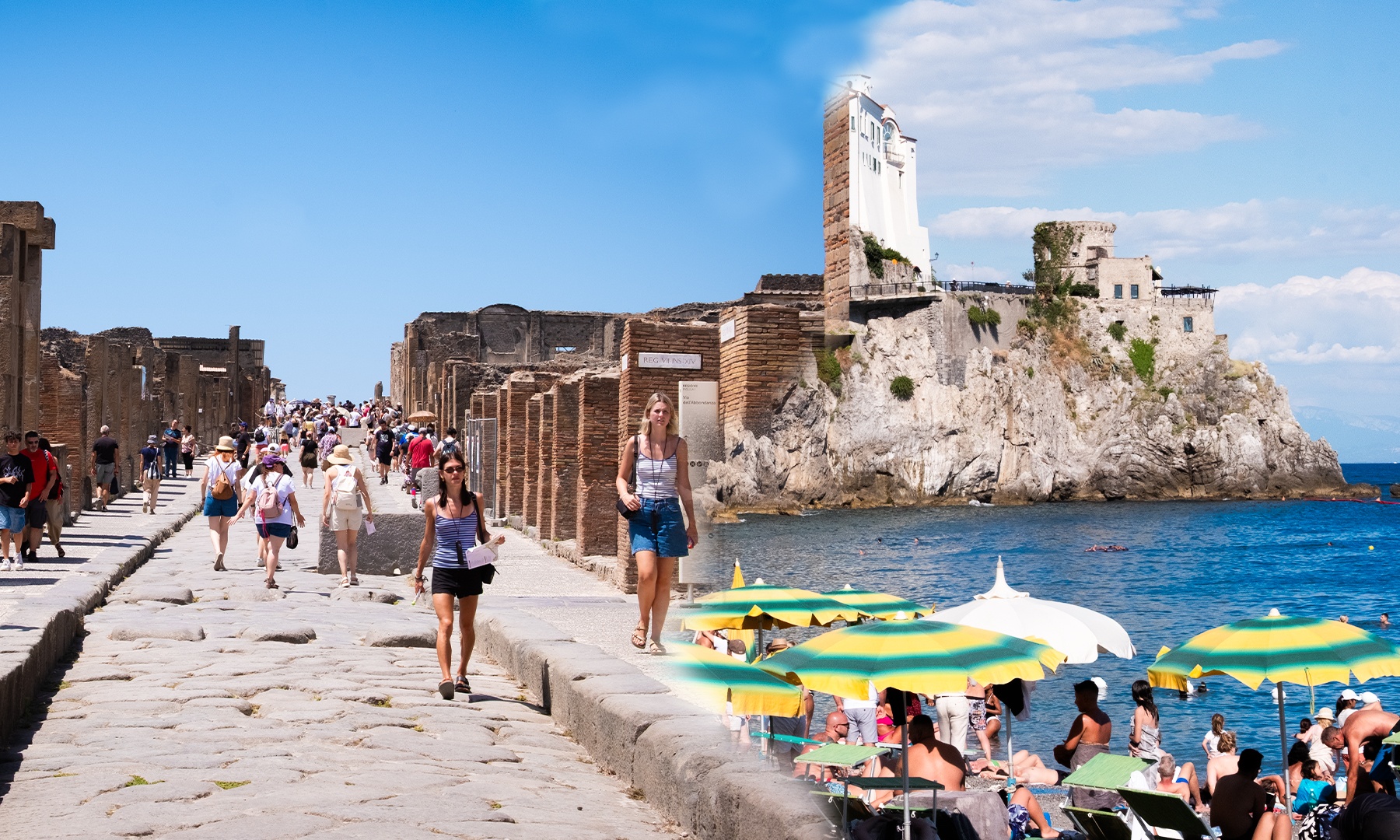 De Roma a Pompeya y Amalfi