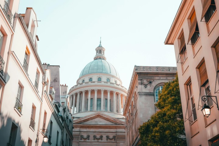 a tall building in a city